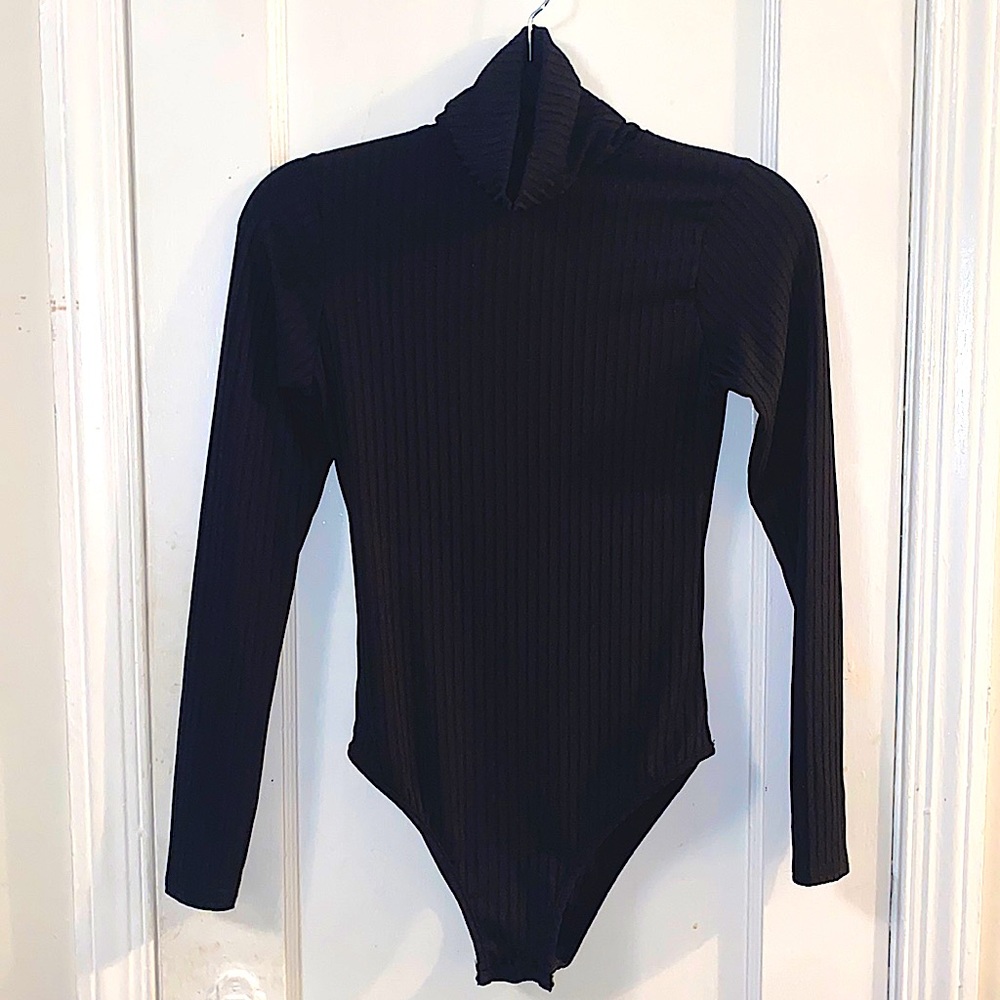 Ribbed Turtleneck Bodysuit